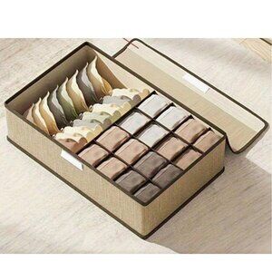 🧳Foldable🧳 Underwear Organizer With Lid, 3 In 1 Drawer Type Fabric Separators